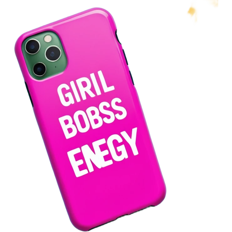 phone case with 'Girlboss Energy' written in a fun, empowering style, no people emoji