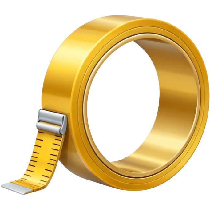 In Measure tape in gold  emoji