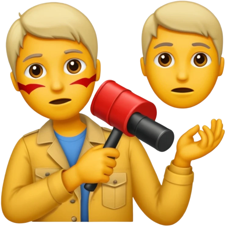 Je veux un emoji représentant adolf Hitler portant une moustache noir et carré rajoute une croix nazi emoji