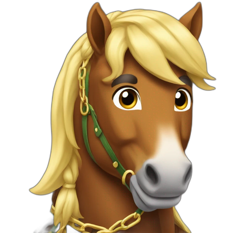 Link sur un cheval emoji
