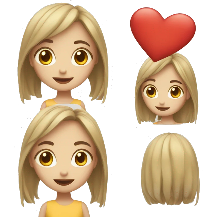 girl with love heart  emoji