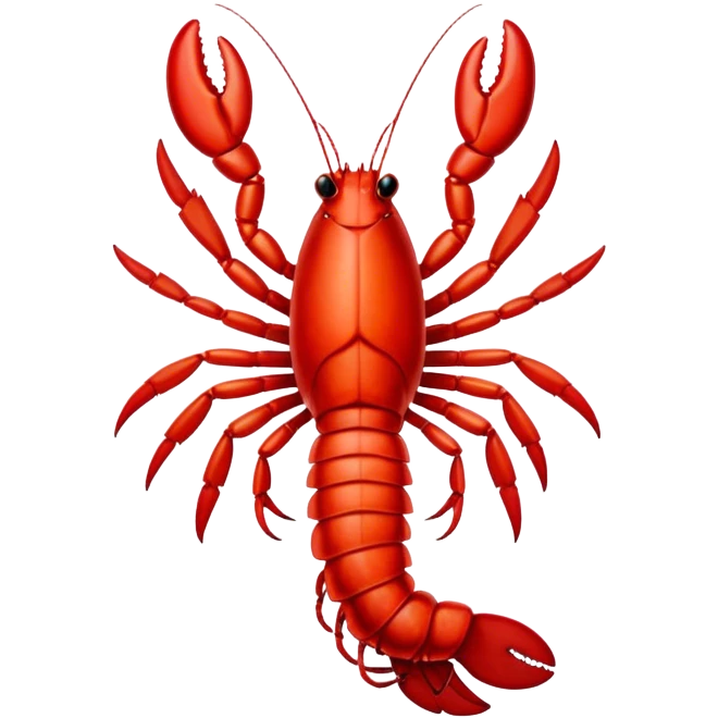 Chinese lobster wings as biped red skin emoji
