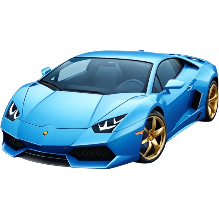 Blue Lamborghini sports car emoji