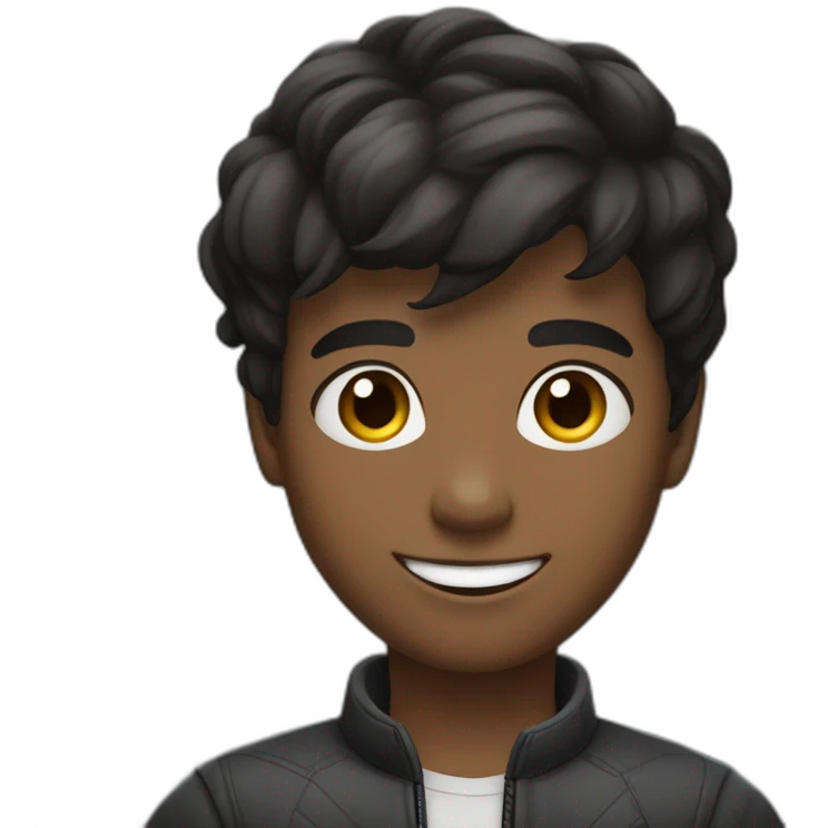 M’en dark short hair crossed arms with a huge smile emoji