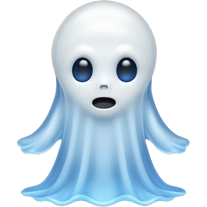 blue and white ghost boy farting emoji