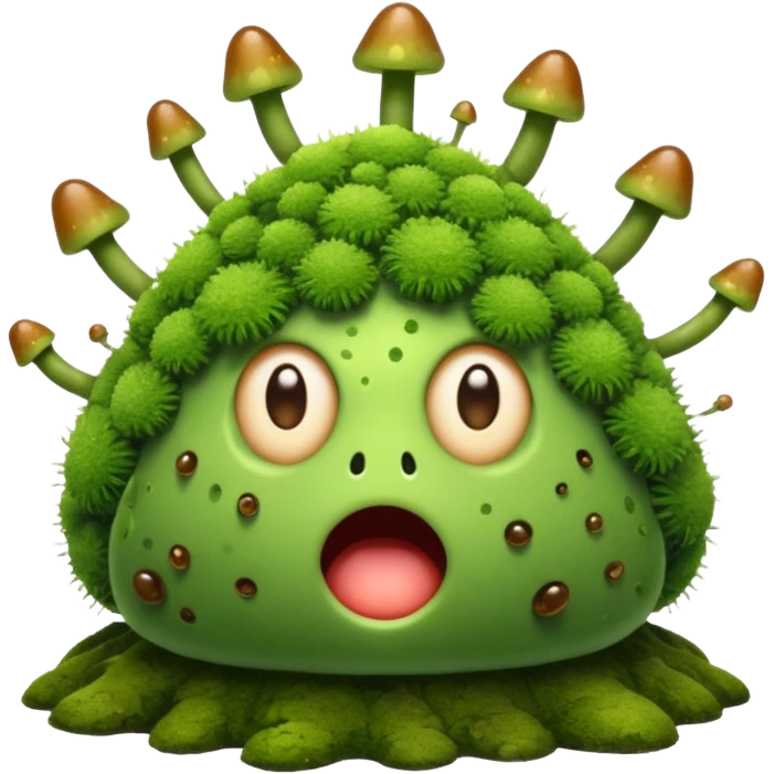 moss creature shocked with spores burst emoji