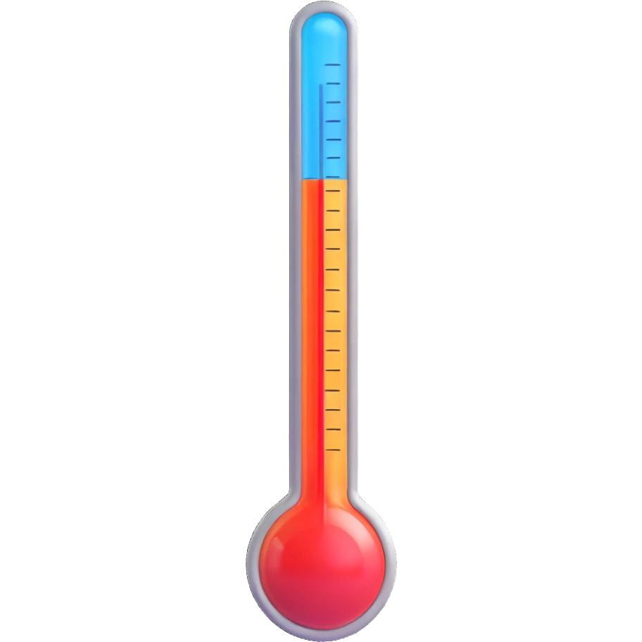 3D icon of a thermometer representing temperature, modern and clear emoji
