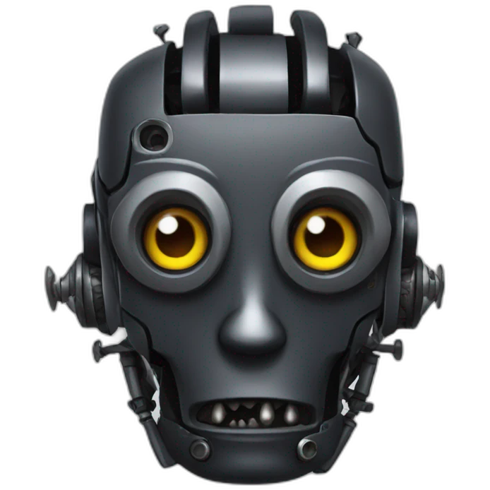 goth robot emoji