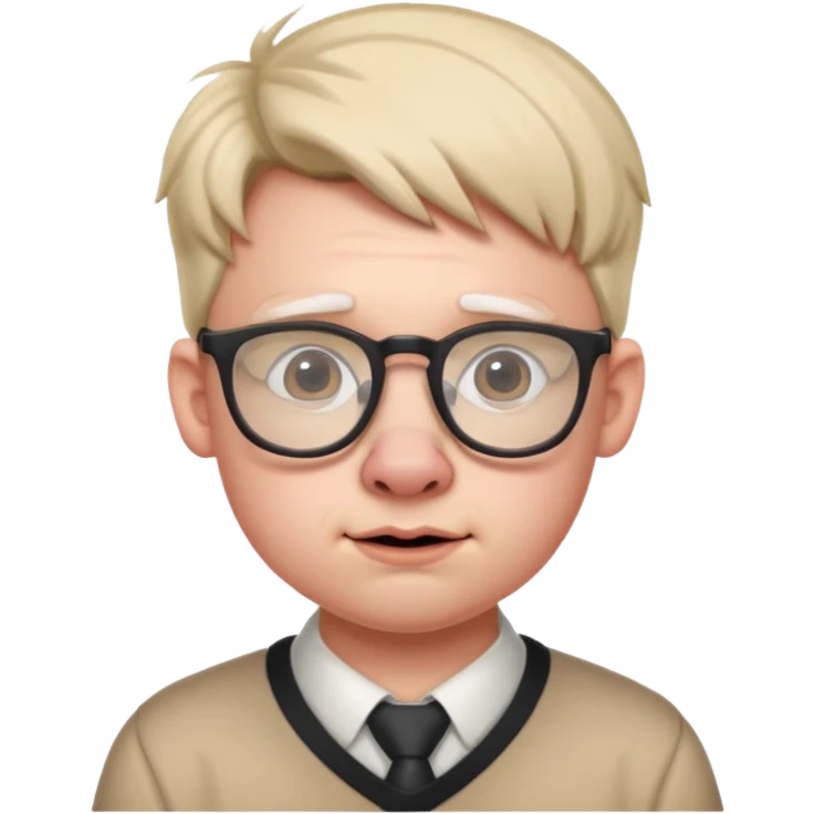 nerd face with glasses and a pig nose emoji
