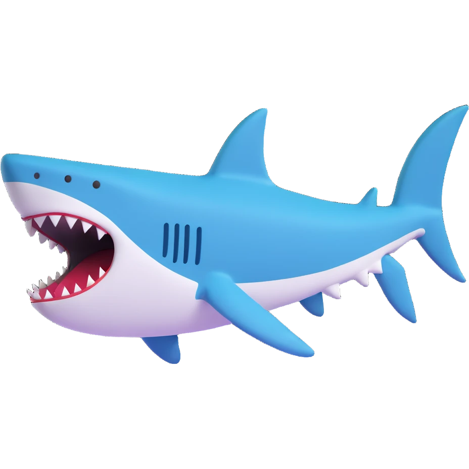 shark-shaped sneaker emoji