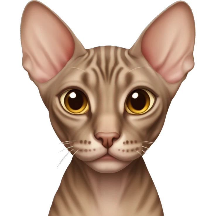 Sphynx CAT brown tabby colour  emoji
