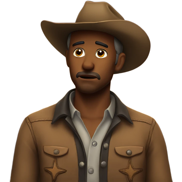 Sad cowboy emoji