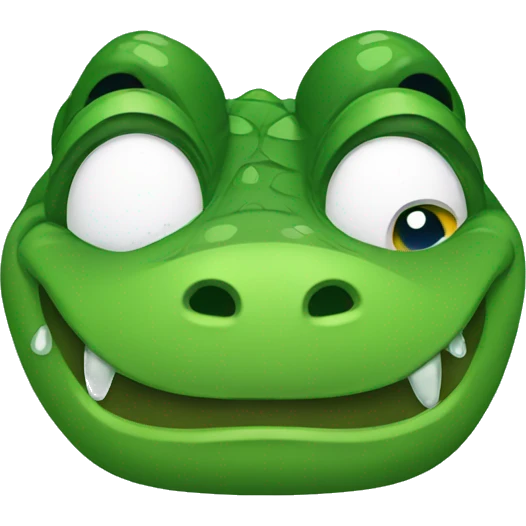 sad alligator with tears emoji