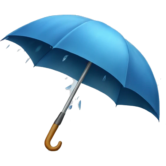 open umbrella with knives rain emoji