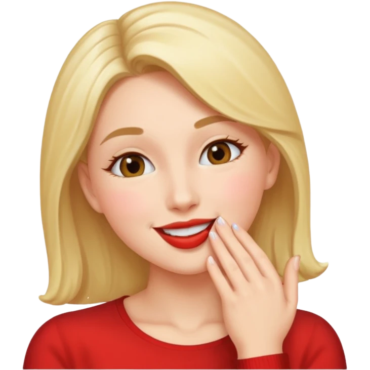 Woman kissing the air  emoji