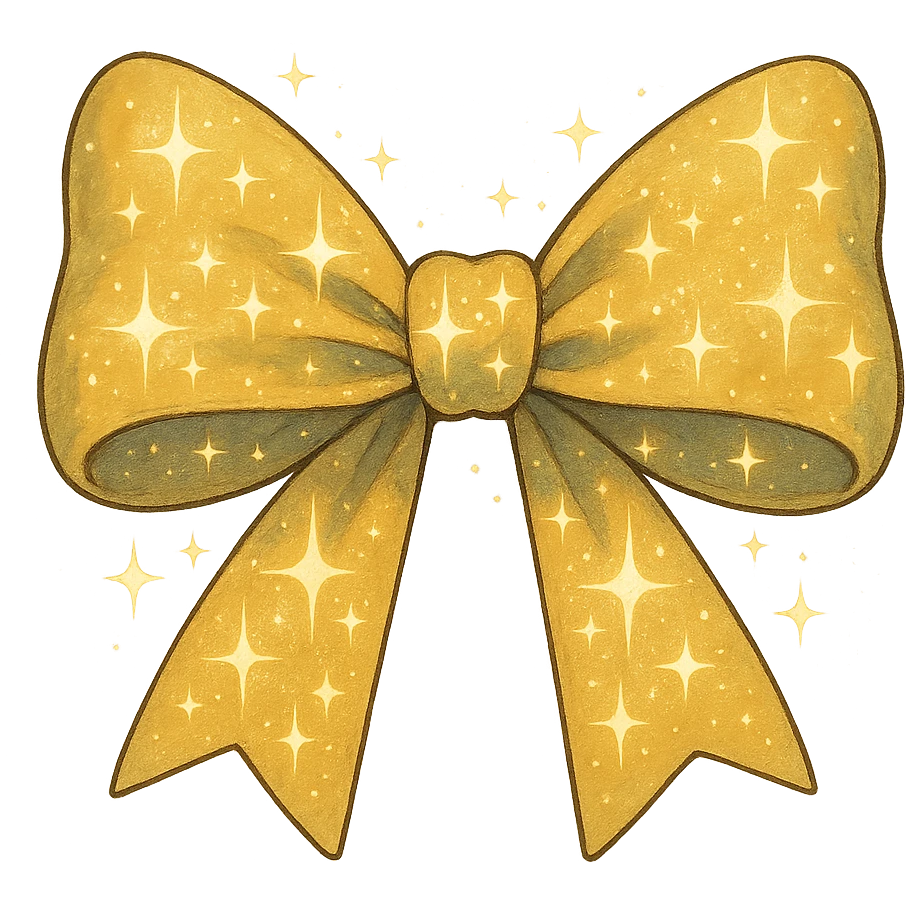 sparkly bow emoji