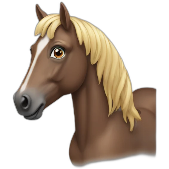 horse wearing emoji
