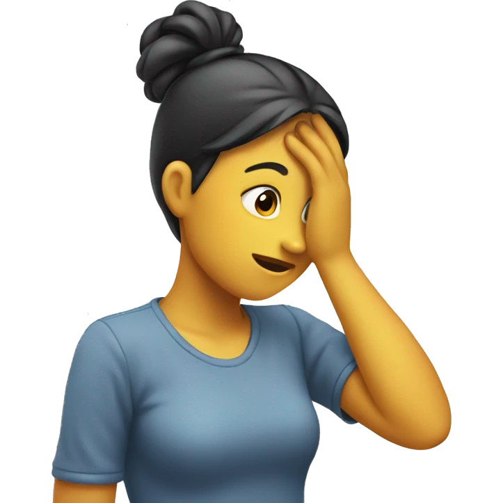 Girl Scratching head with hand, one image  emoji