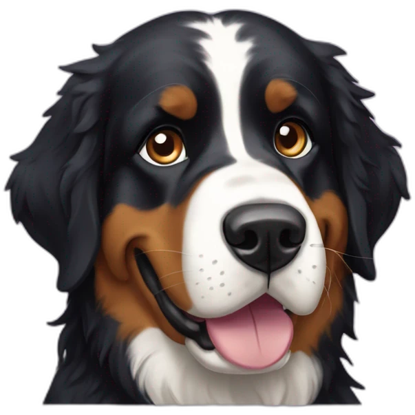 bernese mountain dog violet road emoji