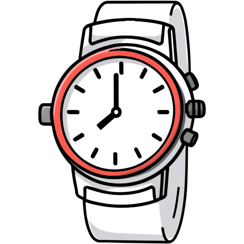 landline telephone placed beneath a wristwatch emoji