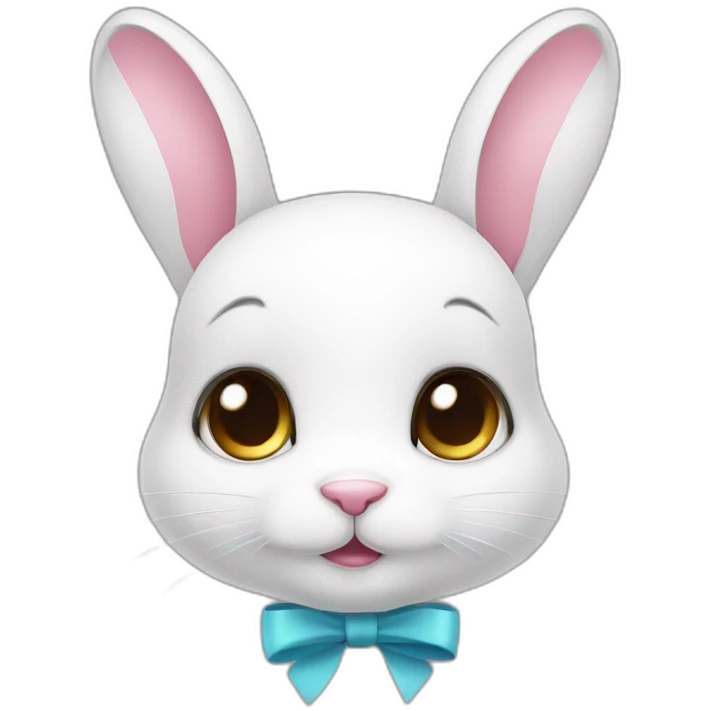 •	Cute eyes 	•	Bunny (rabbit) 	•	Ribbon on the chest emoji