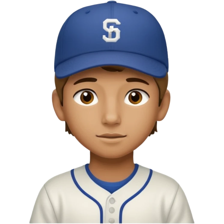 teenage boy with a baseball hat on emoji