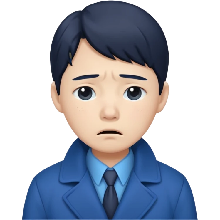 detective, asian, crying, blue  emoji
