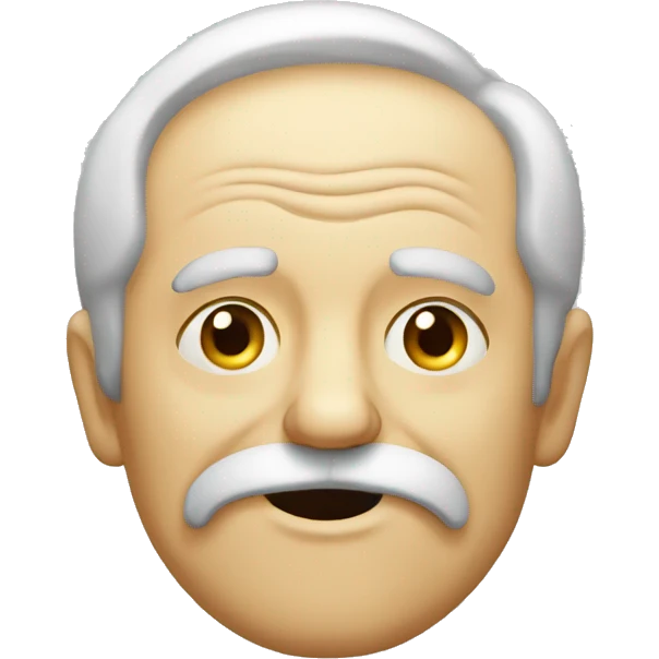 Old man winking and shushing someone emoji
