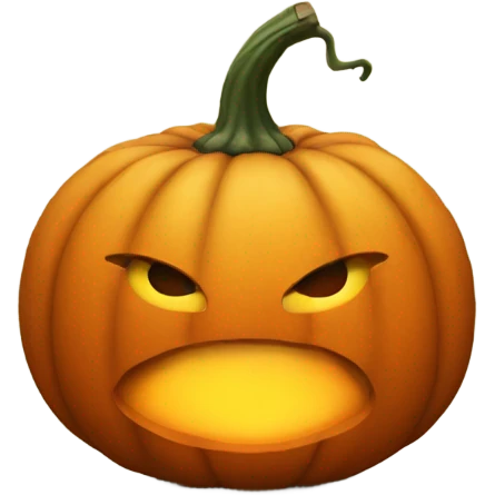 Pumpkin with a body emoji