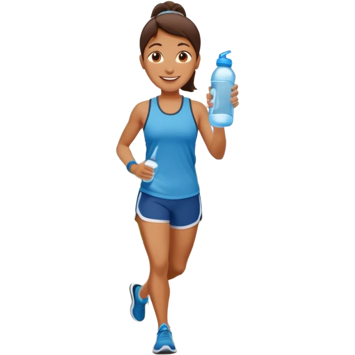 Jogger with water bottle, Park Visitors. emoji