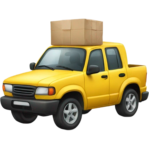 car with cargo emoji