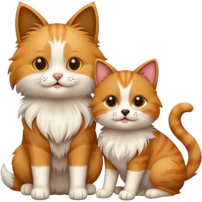 Cat and dog emoji
