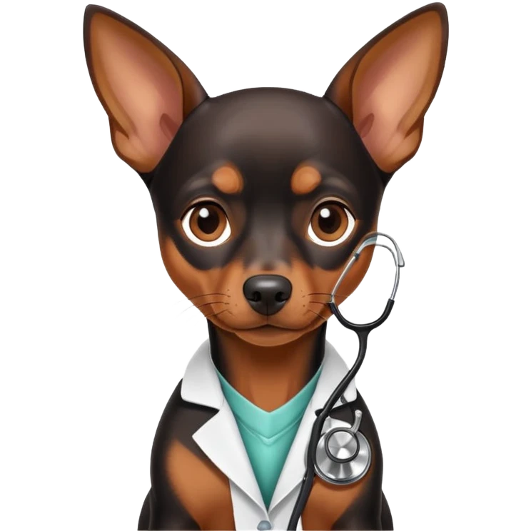 pinscher mini with stethoscope
 emoji