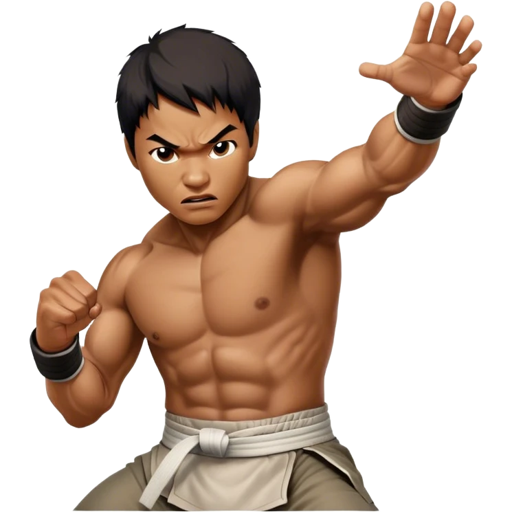 ​Cinematic Realistic Portrait of Tony Jaa, a close-up depiction capturing his intense, determined expression and finely detailed features, rendered with dramatic natural lighting that emphasizes his rugged athleticism and unmistakable martial arts presence, emoji