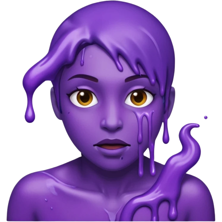 Lustful purple goo face for  emoji