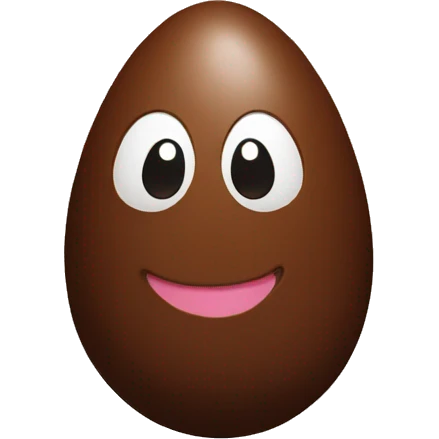 A chocolate egg emoji