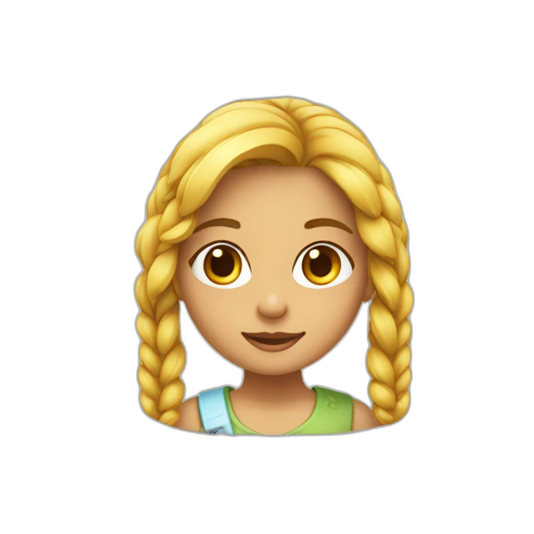 menina com cara de palhaço emoji