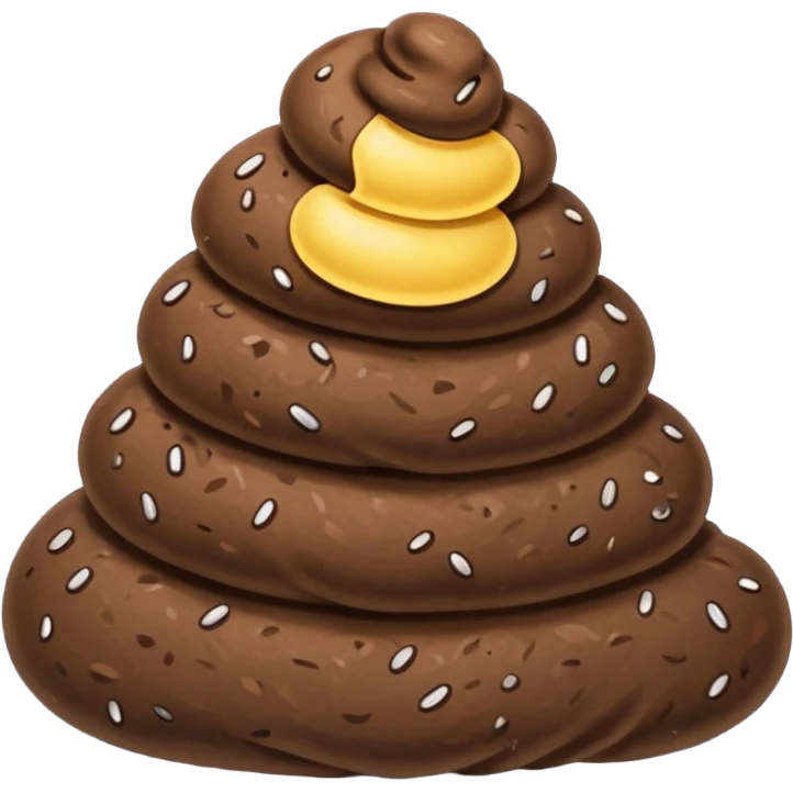 A poop wearing a poop wearing a poop emoji