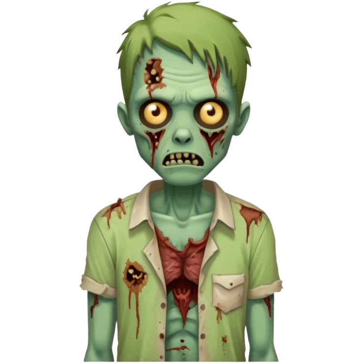 zombie with shirt emoji