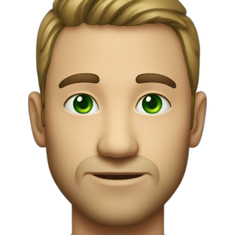 Man green eyes emoji