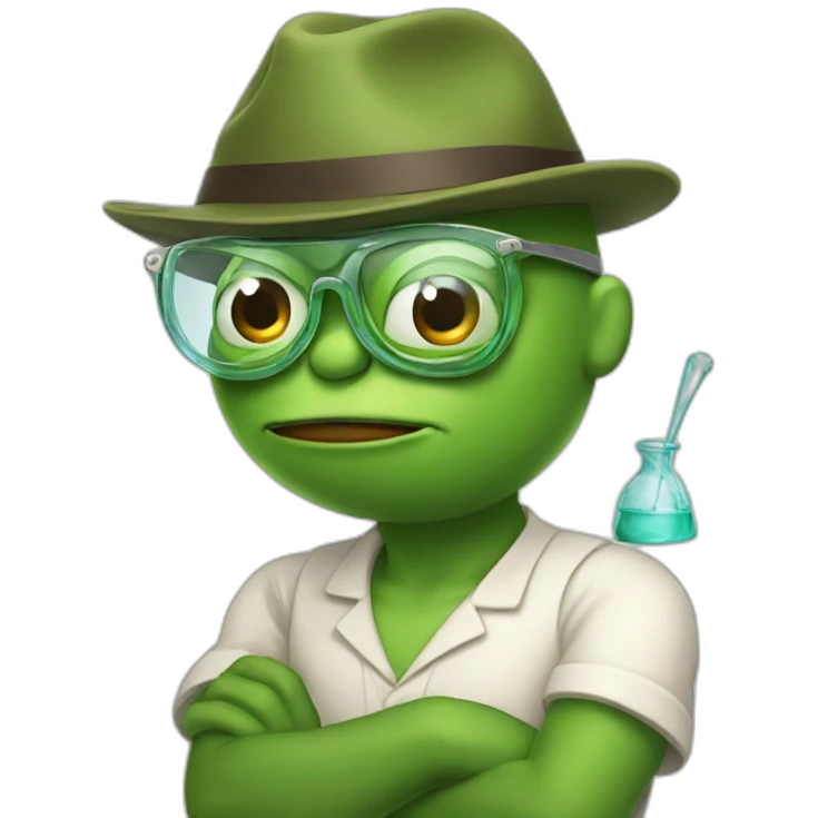 pepe guy with glass emoji