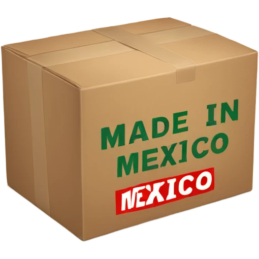 a box with "made in mexico" text emoji