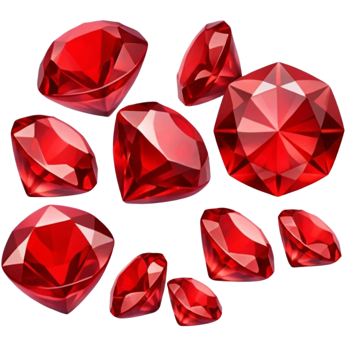 Red gems emoji