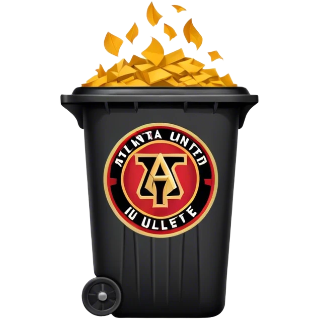 Atlanta United logo in a trashcan emoji