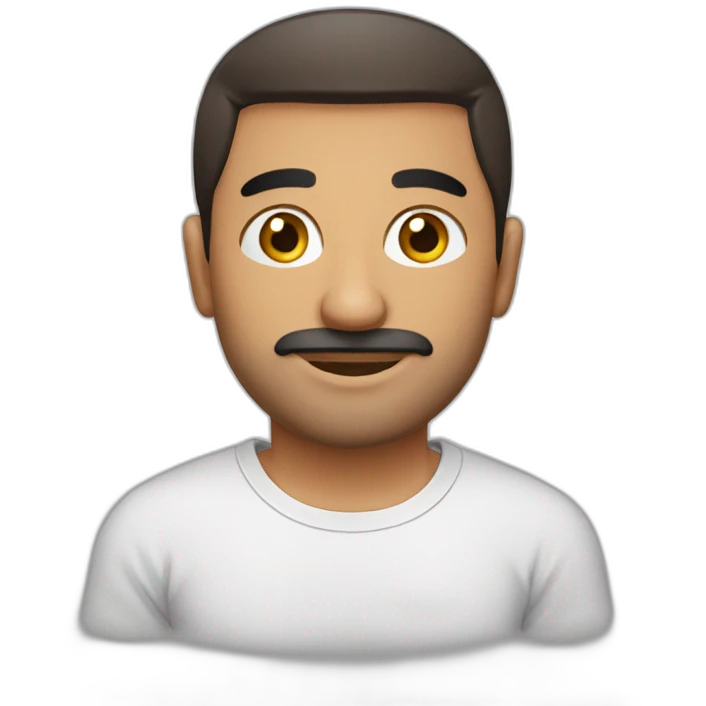 Armenian guy with a T-shirt emoji