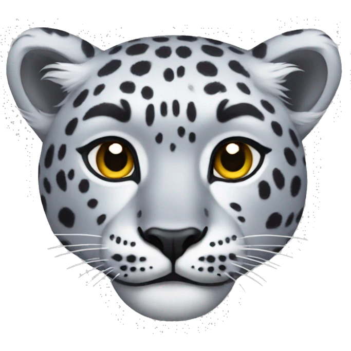 Snow leopard emoji full body emoji