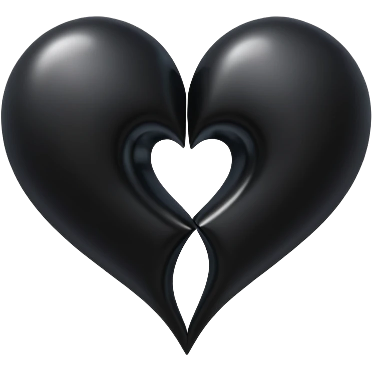 İki siyah kalp Birleşik emoji