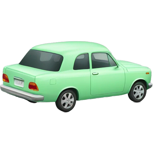 Pastel green car emoji