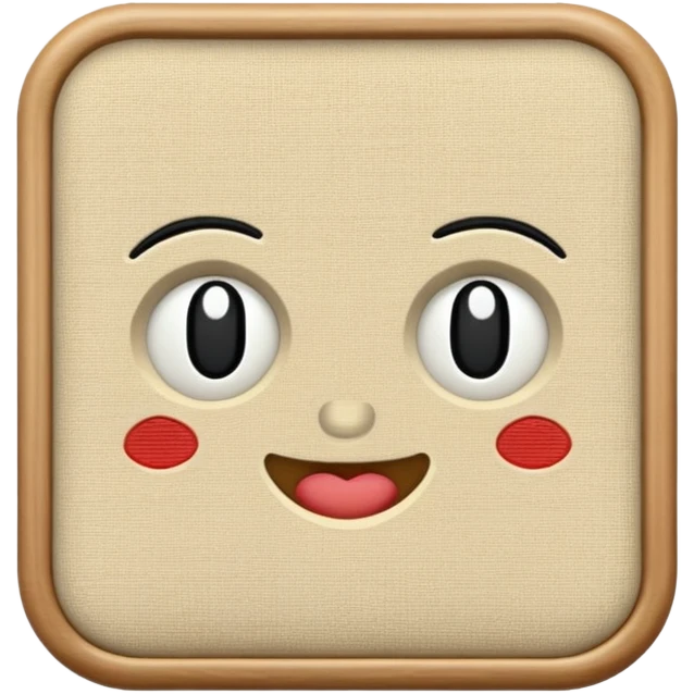 Embroidery beige emoji