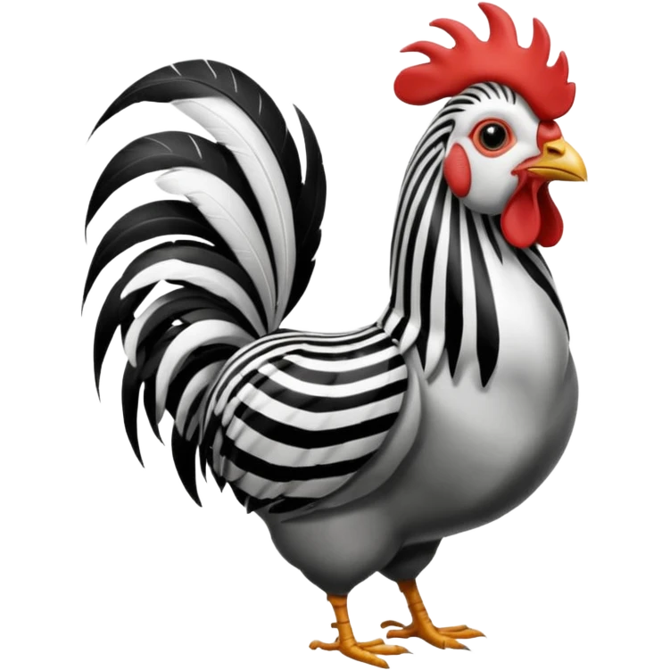 rooster zebra emoji
